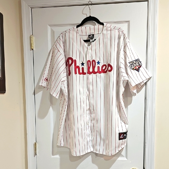 2009 World Series Phillies Jersey Werth Size XXL - Picture 1 of 5